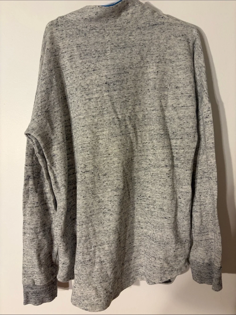Justice Gray Quarter-Zip Pullover with Blue Accent